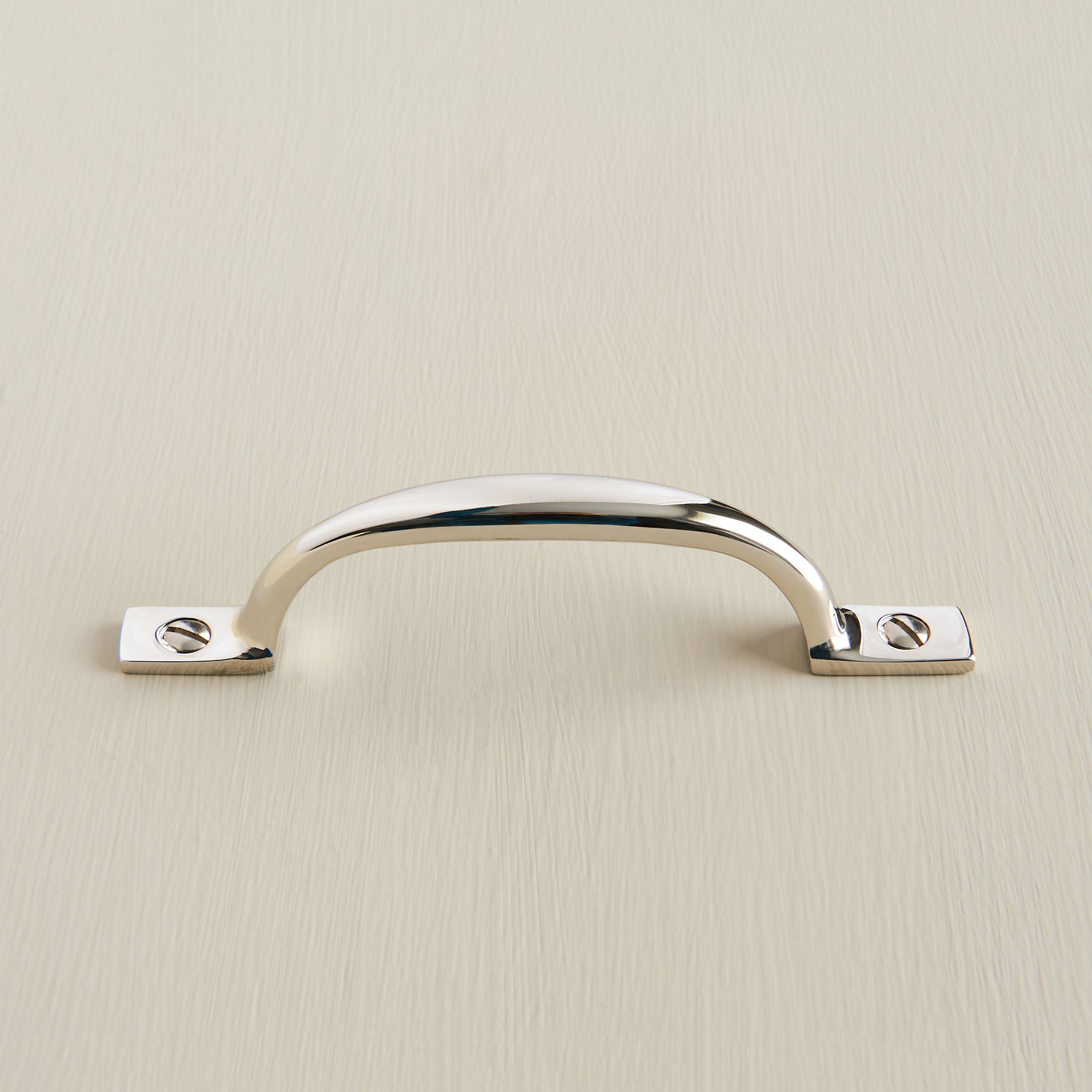 D Pull Drawer & Cupboard Handle - Polished Nickel