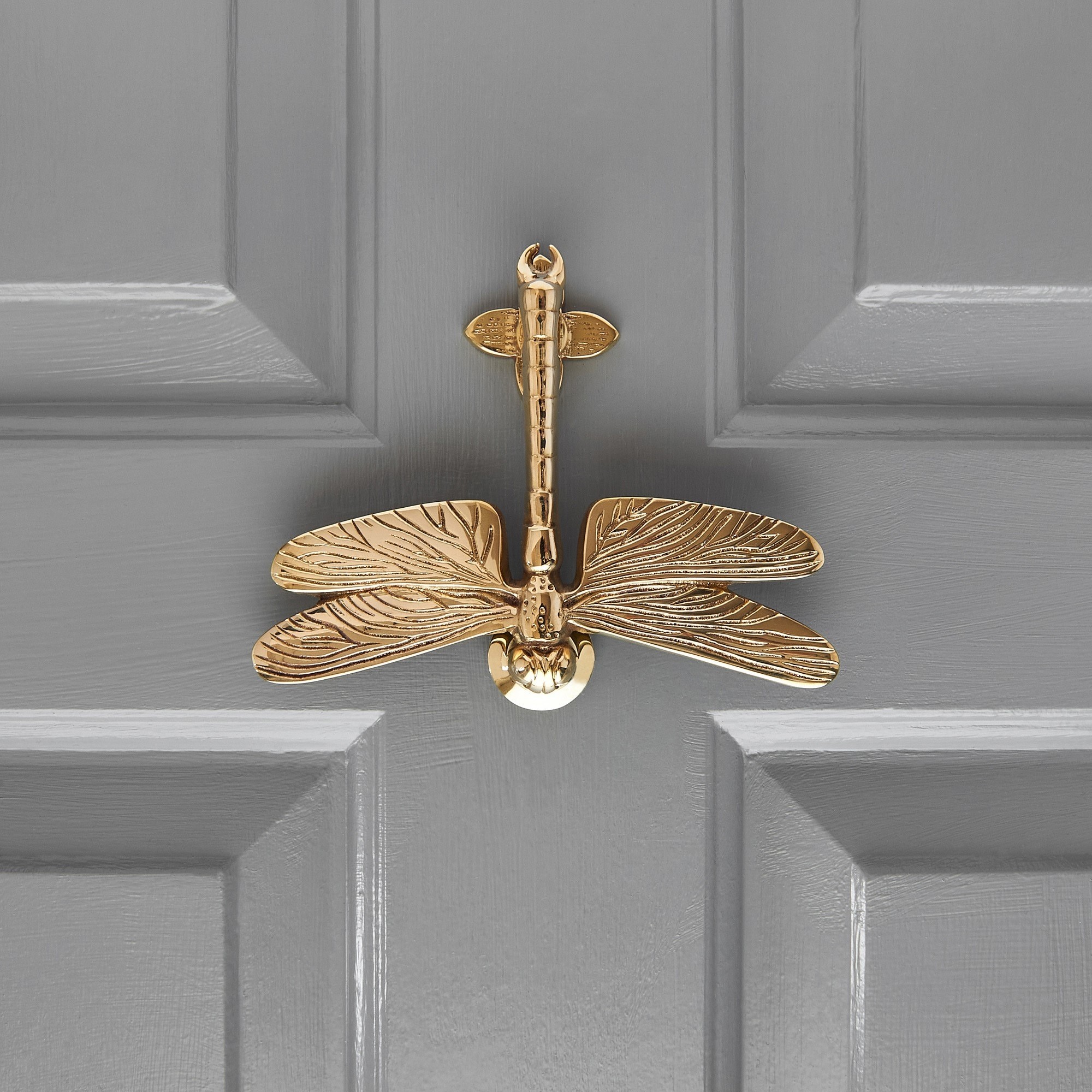 Dragonfly Door Knocker Brass