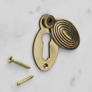 Beehive Large Doorknobs (Pair) - Brass