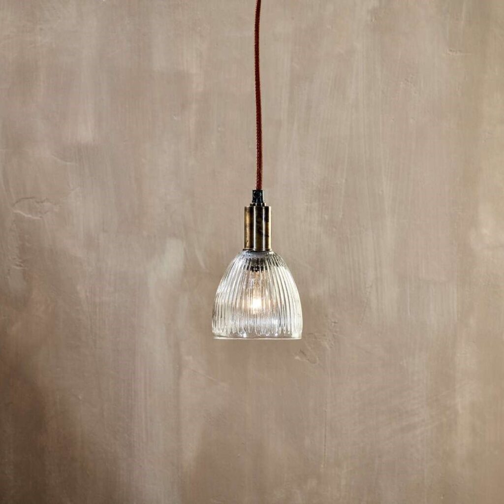 Ribbed Glass Pendant Light - SAVE 30% - Grace & Glory