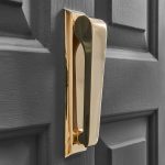the slim door knocker polished brass