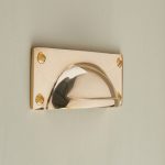 lipped drawer pull polished brass