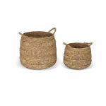 bulrush round baskets set of 2