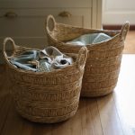 bulrush boat baskets set of 2