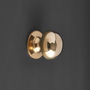 mushroom domed cabinet knob polished brass
