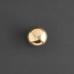 mushroom domed cabinet knob polished brass