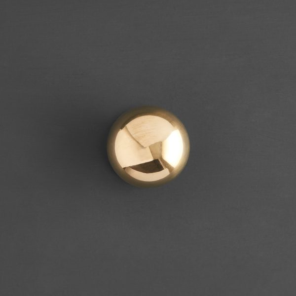 mushroom domed cabinet knob polished brass