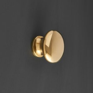 shaker cabinet knob polished brass