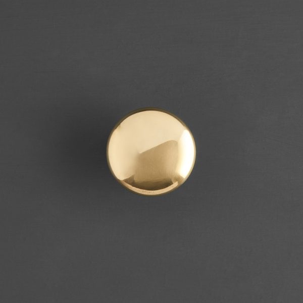 shaker cabinet knob polished brass