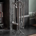 period fireside set pewter