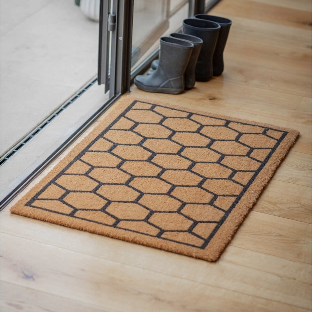 coir hexagon doormat