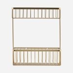 brushed brass double basket