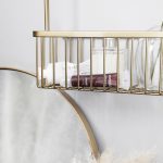 brushed brass double basket