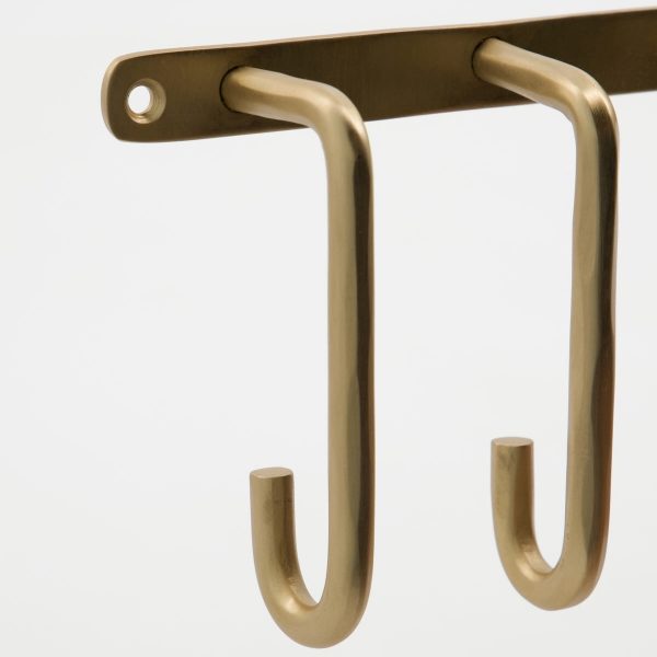 brushed brass tripple hook