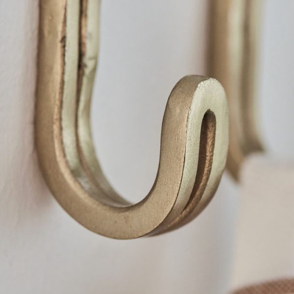 brass hooks set of 4