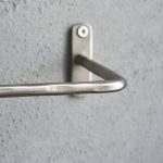 brushed silver towel rail