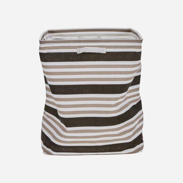 laudry basket brown stripe