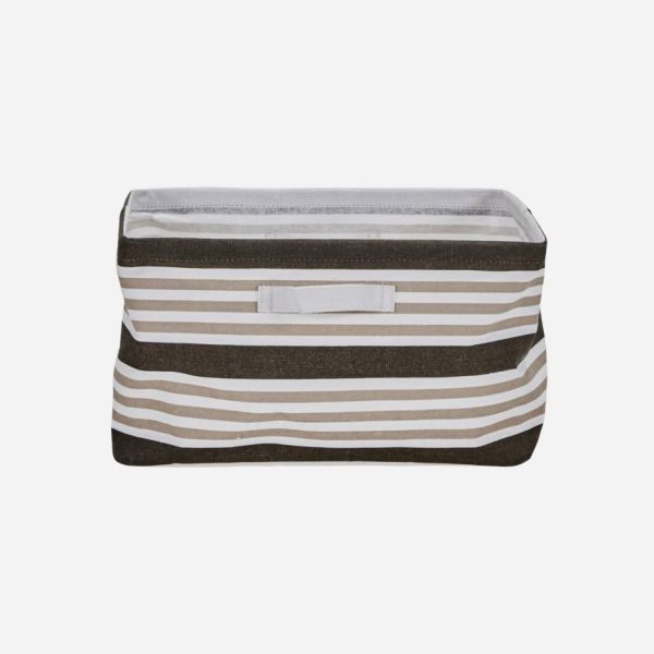 laundry basket brown stripe (small)