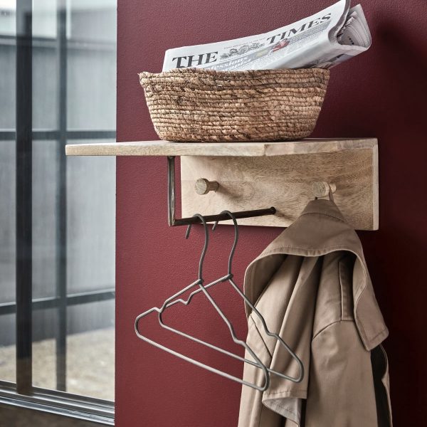 mango wood coat rack