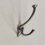 flat top triple hat & coat hook antique iron