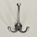 flat top triple hat & coat hook antique iron