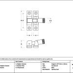 black brompton brighton fastener narrow (square)