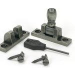 pewter mushroom brighton fastener narrow (square)