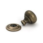 burnished brass mushroom cabinet knob 32mm