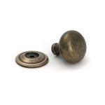 burnished brass mushroom cabinet knob 32mm