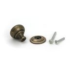 burnished brass mushroom cabinet knob 32mm