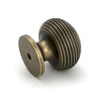 burnished brass beehive cabinet knob 30mm