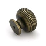 burnished brass beehive cabinet knob 40mm