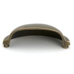 burnished brass regency concealed drawer pull