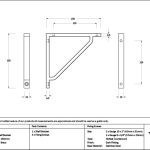 burnished brass barton shelf bracket (150mm x 150mm)