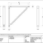 burnished brass barton shelf bracket (200mm x 200mm)