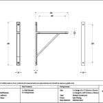 burnished brass chalfont shelf bracket (260mm x 200mm)