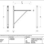 burnished brass chalfont shelf bracket (314mm x 250mm)