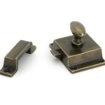 burnished brass cabinet latch