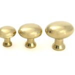 polished brass moore cabinet knob 25mm