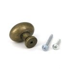 burnished brass moore cabinet knob 38mm