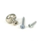 polished nickel moore cabinet knob 25mm