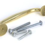 polished brass moore pull handle small