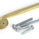 polished brass moore pull handle medium