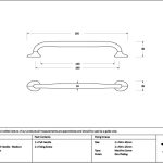 aged brass moore pull handle medium