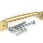 satin brass moore pull handle small