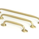 satin brass moore pull handle medium