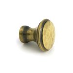 aged brass hammered cabinet knob small