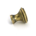 aged brass hammered cabinet knob small