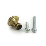 aged brass hammered cabinet knob small