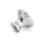 polished chrome hammered cabinet knob medium